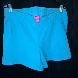 Lilly Pulitzer Turquoise Pull-On Athletic Shorts